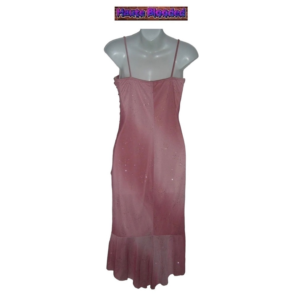 Taboo Dress Vtg 90s Pink Glitter Kawaii Fairy Barbie y2k Coquette Ballet McBling - Picture 7 of 15